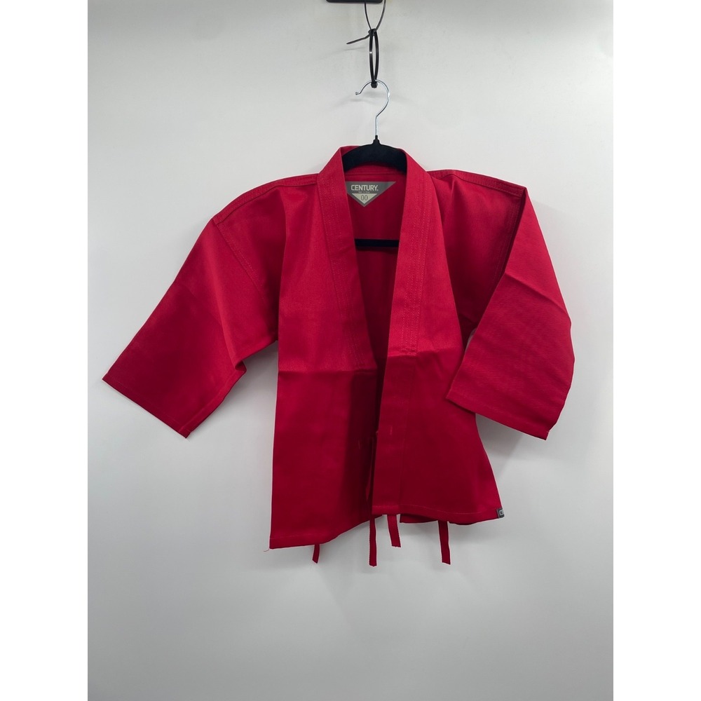 Century Karate Uniform Student Gi Jacket Kids 00 2-4 years Red Open Front